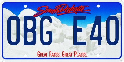 SD license plate 0BGE40