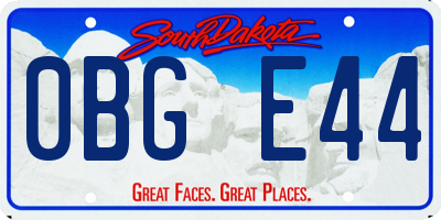 SD license plate 0BGE44