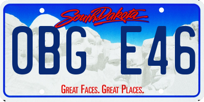 SD license plate 0BGE46