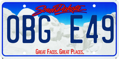 SD license plate 0BGE49