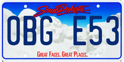 SD license plate 0BGE53