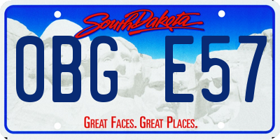 SD license plate 0BGE57
