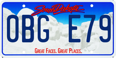 SD license plate 0BGE79