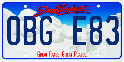 SD license plate 0BGE83