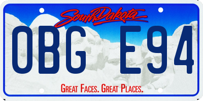SD license plate 0BGE94