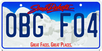 SD license plate 0BGF04