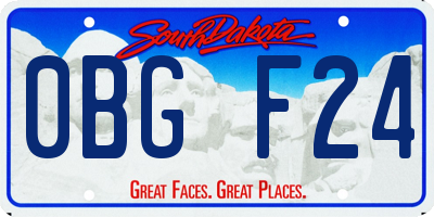 SD license plate 0BGF24