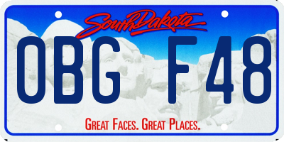 SD license plate 0BGF48