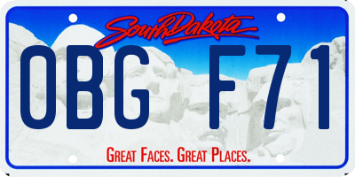SD license plate 0BGF71