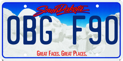 SD license plate 0BGF90