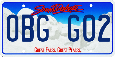 SD license plate 0BGG02