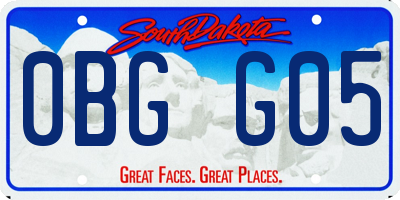 SD license plate 0BGG05