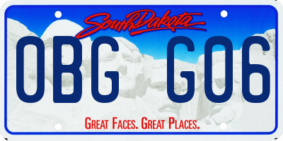 SD license plate 0BGG06
