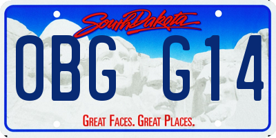 SD license plate 0BGG14