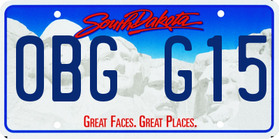 SD license plate 0BGG15