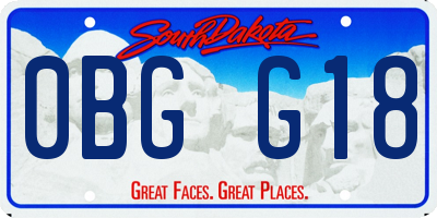 SD license plate 0BGG18