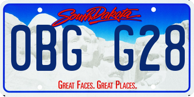 SD license plate 0BGG28