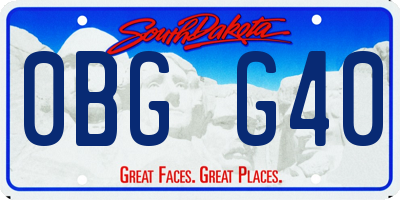 SD license plate 0BGG40