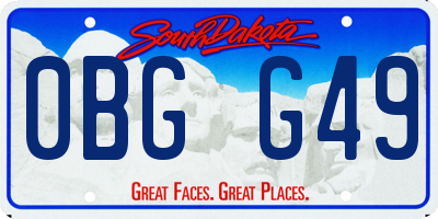 SD license plate 0BGG49