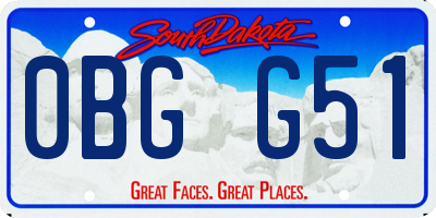 SD license plate 0BGG51