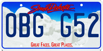 SD license plate 0BGG52