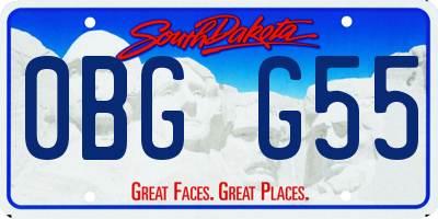 SD license plate 0BGG55