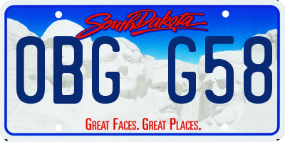 SD license plate 0BGG58