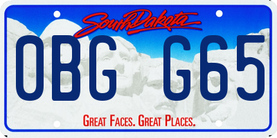 SD license plate 0BGG65