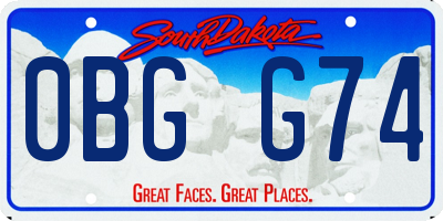 SD license plate 0BGG74