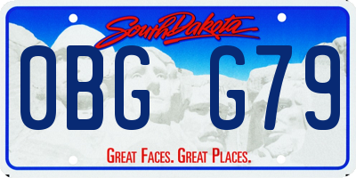 SD license plate 0BGG79