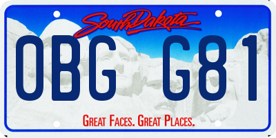 SD license plate 0BGG81