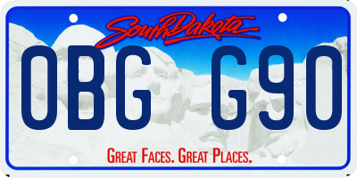 SD license plate 0BGG90