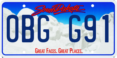 SD license plate 0BGG91