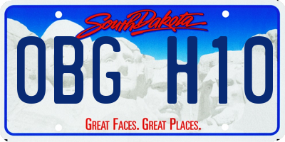 SD license plate 0BGH10