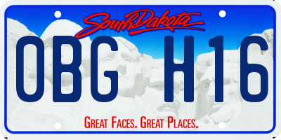 SD license plate 0BGH16