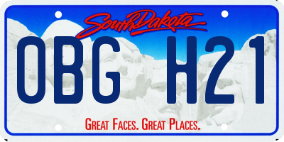 SD license plate 0BGH21