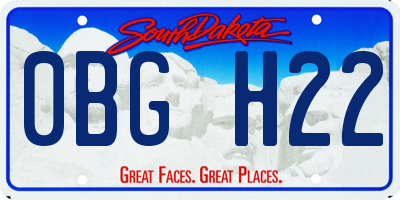 SD license plate 0BGH22