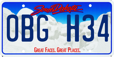 SD license plate 0BGH34