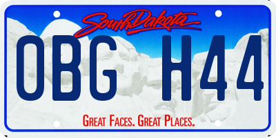 SD license plate 0BGH44