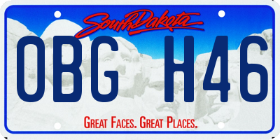 SD license plate 0BGH46