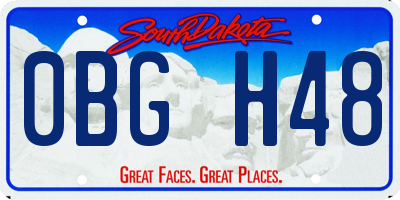 SD license plate 0BGH48
