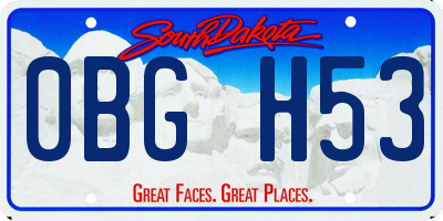 SD license plate 0BGH53