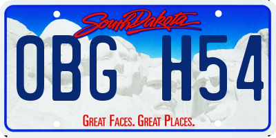 SD license plate 0BGH54