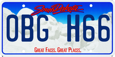 SD license plate 0BGH66
