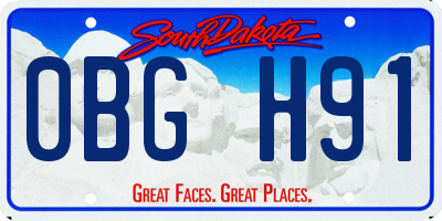 SD license plate 0BGH91