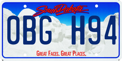 SD license plate 0BGH94