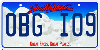 SD license plate 0BGI09