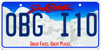 SD license plate 0BGI10