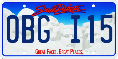 SD license plate 0BGI15
