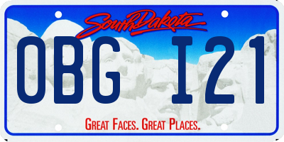 SD license plate 0BGI21